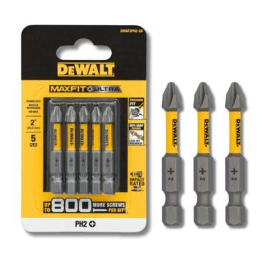 Imagem de Jogo Bits Impacto 5pcs Dewalt MaxFit 50mm Ponta Phillips Ph2 Ponteira 