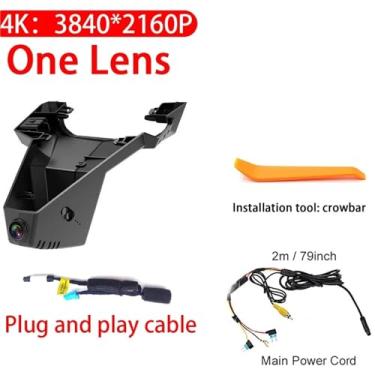 Imagem de ZJCGO 4K Car DVR Dash Cam Wifi Câmera Traseira Frontal 24h Monitor Compatível Para Citroen C5 Aircross 2017 2018 2019 2020 2021 2022 2023 2024(4K One Lens,64G)