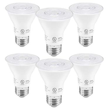 Imagem de Lâmpadas LED PAR20 listadas pela UL, lâmpada regulável, holofote de 7 Watts (equivalente a 60 W), base E26, lâmpadas brancas quentes de 2700K para sala de estar, cozinha, despensa, hotéis, showroom