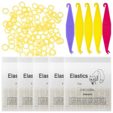 Imagem de 500 peças de elásticos ortodônticos elásticos de borracha, 100 g, faixas de tração de borracha dentária pesada, posicionamento elástico gratuito para aparelhos (0,63 cm, raposa)