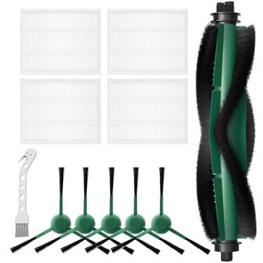 Imagem de Unikstone Acessórios de peças de reposição compatíveis com iRobot Roomba 105 Vac, Y0140, Q0120, Y0110, 105 Combo, Q011, Q0520 Robot Vacuum, 1 escova de rolo, 4 filtros Hepa, 5 escovas laterais, 1