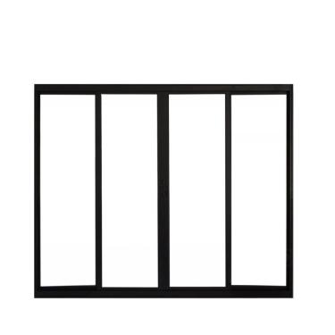 Imagem de Janela De Alumínio De Correr 100x100cm 4 Folhas Preto