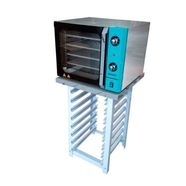 Imagem de Forno Turbo Convec. Inox E Turquesa Fcsb4e 220v + Bancada Mes-004 - Venâncio 220v