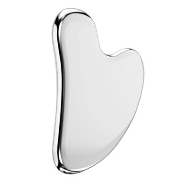 Imagem de Gua Sha Inox Facial (Aço Inoxidável 304) Massageador para Skincare, Lifting, Drenagem Linfática – Ferramenta de Beleza Facial para Rosto, Pescoço e Corpo – Antienvelhecimento
