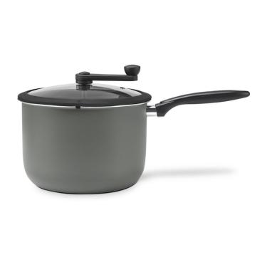 Imagem de Pipoqueira Brinox Ceramic Life Pic Poc ø22x15,5cm 5,5l Tampa Com Vidro Temperado Cinza camurça