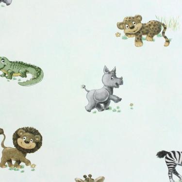 Imagem de Papel De Parede All Kids Bichinhos Fundo Azul H2912701 Rolo 10m X 0,53m