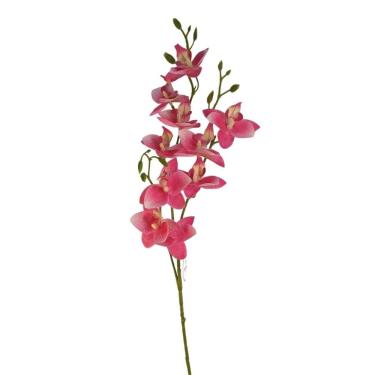 Imagem de Flor Artificial Haste De Orquídea 3 Galhos Decoração - 81cm