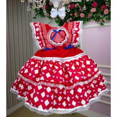 Imagem de Vestido Bella Child Junino Quermesse do Coração Vermelho, 6