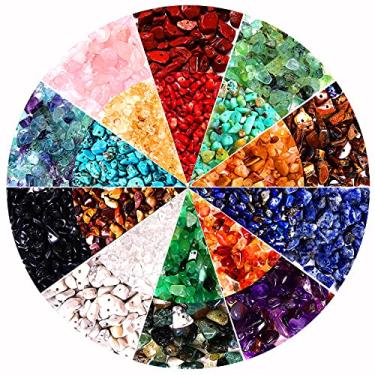 Imagem de 1000 peças de contas de pedra de cristal para fabricação de joias, contas de pedra natural de 5 a 8 mm, pedras preciosas irregulares, contas soltas multicoloridas para anéis, brincos, colares, pulseiras para fazer artesanato DIY