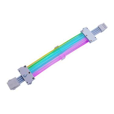 Imagem de Cabo Extensor de Fonte Sleeved Rise Mode Aura, 6+2p PCIe GPU, ARGB, Br