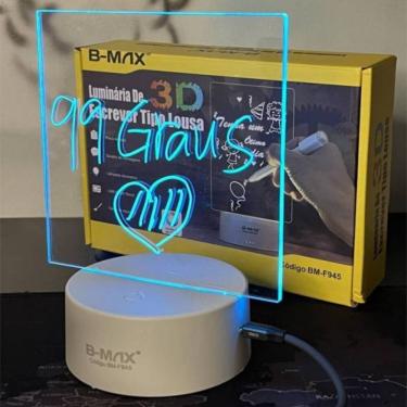 Imagem de Luminária De Mesa Para Escrever Como Lousa Com Led 7 Cores