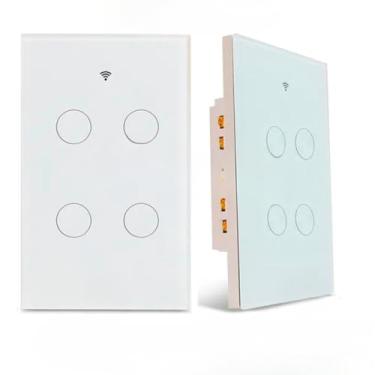 Imagem de Interruptores domésticosInterruptor Inteligente Tomada (4 Botão COM Neutro BRANCO)