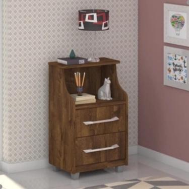 Imagem de Mesa De Cabeceira 2 Gavetas Topázio Malbec