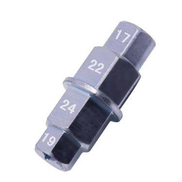 Imagem de QccHieUs Chave de eixo de motocicleta, eixo de acionamento da roda, reparo sextavado, montagem simples, resistente e versátil, 17/19/22/24 mm