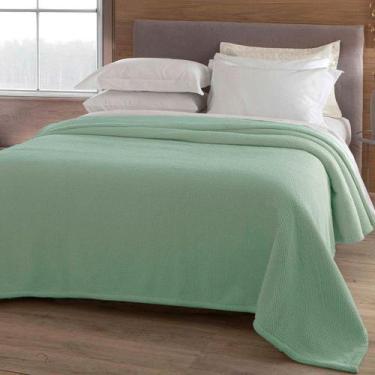 Imagem de Cobertor Dupla Face Dots 2,20x2,40m Verde Ardosia Toque Macio Jolitex