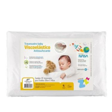 Imagem de Travesseiro Antissufocante Viscoelástico Nasa 30x40cm para Bebê RecémN