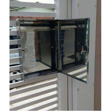 Imagem de Caixa Correio Inox 304 Grade 30cm X 25cm  Abertura Traseira - CASINOX,