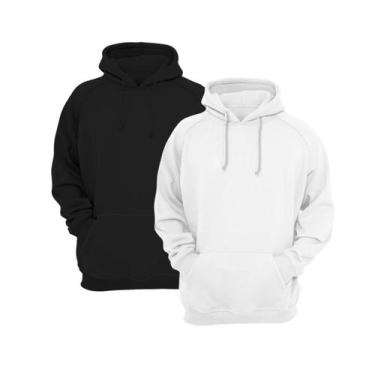 Imagem de Kit Moletom Masculino Blusa Masculina Canguru sem Ziper com Capuz Liso