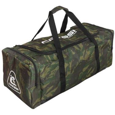 Imagem de Mala de Mergulho Cressi Travel Bag Drenante Camuflado, Verde escuro