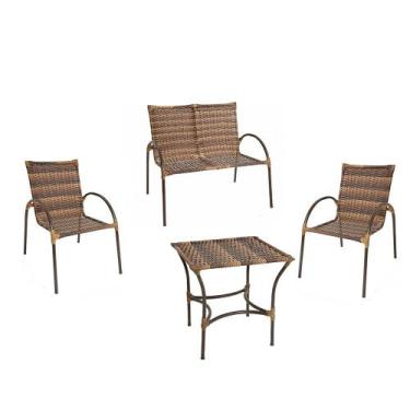 Imagem de Conjunto Solano 2 Cadeiras 1 Namoradeira e Mesa de Centro - Artluxo, A