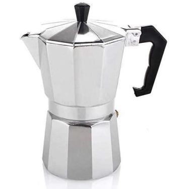 Imagem de Cafeteira italiana moka empresso faz 3 xicaras de café manual em alumi