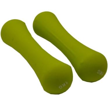 Imagem de BTBAI Conjunto de 2 halteres femininos - Pesos de mão de neoprene em forma de nascido para mulheres e homens - Ideal para casa, academia, fitness, musculação, pilates, 1 kg, pares de halteres s13a