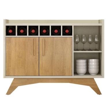 Imagem de Buffet Para Sala De Estar Clara Off White Cinamomo - Valdemóveis