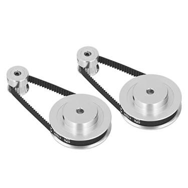 Imagem de lyrlody Transmissão Precisa, Aplicação Versátil, Liga de Alumínio Premium 20t 60t Kit de Polia do Motor de Passo, Instalação Fácil, Uso Multiuso, Cinto de 200 Mm de 6 Mm, Adequado para 3D (Furo de 5