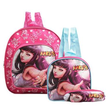 Imagem de Mochila Escolar Hinata Naruto Costas Kit Lancheira+Estojo - Toys 2U