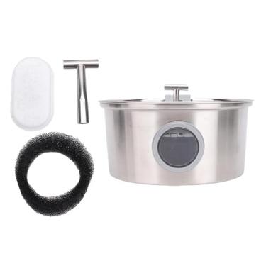 Imagem de Pssopp Fonte de água de Gato de Aço Inoxidável, Contêiner de Grande Capacidade Bomba Silenciosa 3.2L Automático Circulating Pet Water Alimentador para Vários Animais de Estimação Indoor