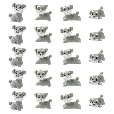 Imagem de Stiesy 20 peças 3D Sheltie Dog Resin Slime Charms Decor 4 Estilos Bonitos Animais de Estimação Estatuetas a granel para Casa de Bonecas de Fazenda, Prateleira, Expositores em Miniatura, Presentes