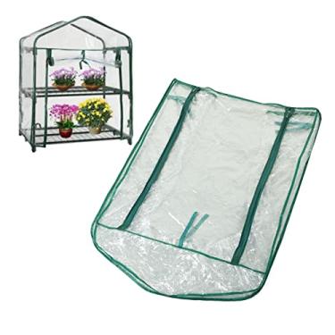 Imagem de Cffuvros Tampa de Substituição de Estufa de 2 Camadas, 27, 17 X 19, 29 X 36.22in PVC Clear Greenhouse Tampa Com Portas de Rolagem para Flor, Arbusto, Árvore, Planta Herbácea