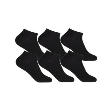 Imagem de Kit 6 Pares de Meias Invisível Masculina 39/43 Altomax, Preto, 39/43
