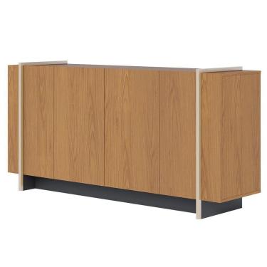 Imagem de Balcão Aparador Buffet 4 Portas 160cm Copacabana Freijó/dourado - Colibri