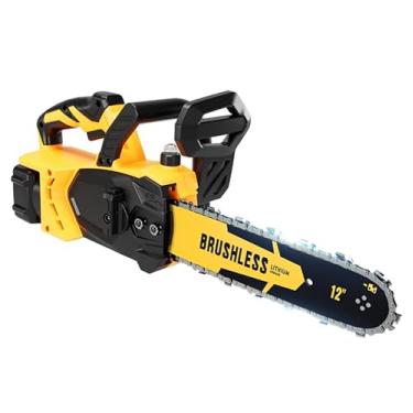 Imagem de Motosserra elétrica sem escova sem fio de 30,5 cm compatível com baterias Dewalt 18-20V, motosserra sem fio de 20 V de alta potência para corte de madeira, poda de árvores e manutenção de jardim de