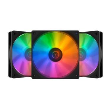 Imagem de Kit 3 Fans TGT Striker Rainbow 120mm - TGT-STK3-BLRBW