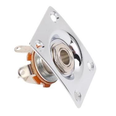 Imagem de AUNMAS TELECASTER GUITAR JACK PLACE METAL SOBRETE PLACA DE SOBRETE PARA TELECASTER GUITAR (Cor cr)