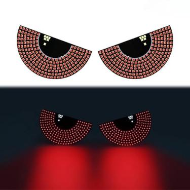Imagem de 1 Par Carro LED Luz Decorativa Olho Do Diabo De Advertência Traseira Vermelho Ambiente (Y4)