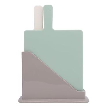 Imagem de Placas de corte de plástico Conjunto de placas de corte de código de cores com suporte de armazenamento sem deslizamento de tábua de cozinha para restaurante em casa PP Material