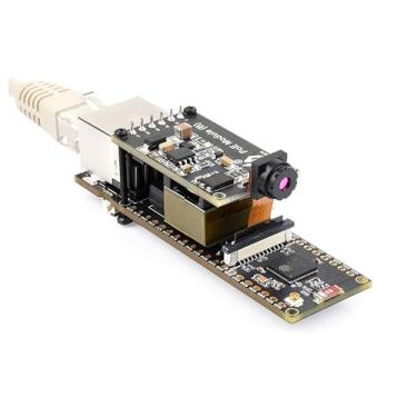 Imagem de Placa de desenvolvimento ESP32-S3 ETH, porta Ethernet RJ45 de 10/100Mbps, processador dual core de 240 MHz, porta tipo C integrada e slot para cartão TF, comunicação WiFi e BLE e Ethernet, com módulo