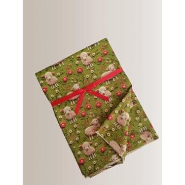 Imagem de Cinderela Tecido Tricoline Digital, 1,50 largura, unidade de 0,55 comprimento, Estampado Fazenda Ovelhinhas