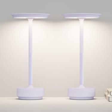 Imagem de ZTFLOS Candeeiro de mesa recarregável USB sem fio, luz de mesa com bateria à prova d'água LED para uso externo