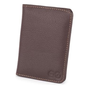 Imagem de Carteira Porta Cartão Couro Legítimo Macio Básica Floater(MARROM ESCURO)