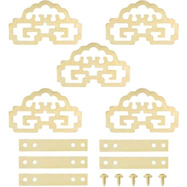 Imagem de ITROLLE 5 peças de porta-retratos chineses clássicos para pendurar F1 47 x 30 mm, acessórios para pendurar na parede para molduras, placas de caligrafia e espelhos decorativos