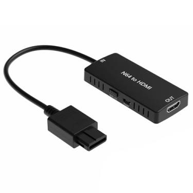 Imagem de Cabo HD Link para Gamecube, N64, SNES (3 em 1), adaptador HDMI com saída de sinal S-Video (melhor qualidade de vídeo), conversor HD com interruptor 4:3/16:9, portátil 3IN1SNESNGCN64-02