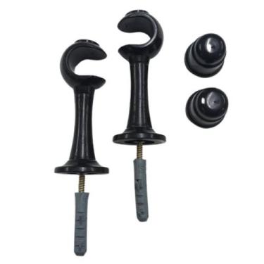 Imagem de Kit Suportes Para Varão 19mm Suporte Cortina Várias Cores Com Ponteira