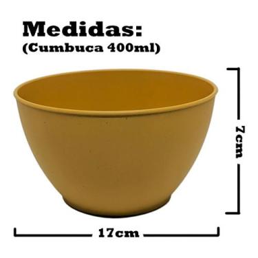 Imagem de Kit 5 Cumbuca Amarela Atacado Sopa Caldo Sobremesa Evento - VENDEU BEM