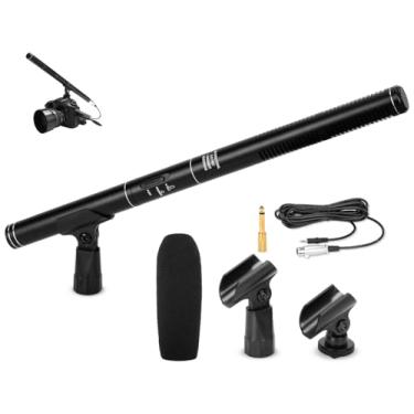 Imagem de Microfone Direcional, 5V, Interface 3.5mm, Intervalo de Frequência 40-20Hz, Microfone Super Uni Direcional para Entrevista, 5M, Reduz O Ruído E adequado para Câmeras E Telefones Celulares