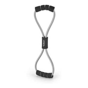 Imagem de Extensor Elástico Toning Tube Formato De 8 Fitness Cinza/Preto Atrio