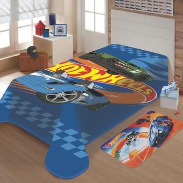 Imagem de Cobertor Raschel Plus Licenciado Mattel Hot Wheels Race Team 1,50x2,00
